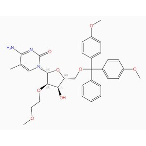 C34H39N3O8 Sitidin, 5′-O-[bis(4-methoxyphenyl)phenylmethyl]-2′-O-(2-methox yethyl)-5-methyl- (9CI, ACI)