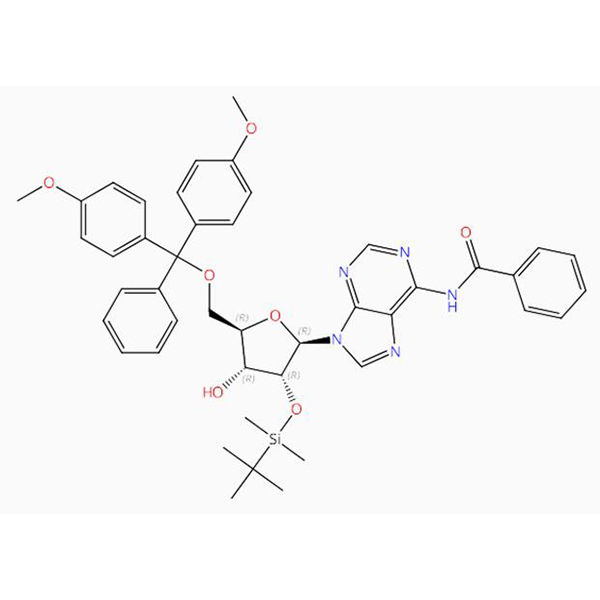C44H49N5O7Si Adenosine, N-benzoyl-5′-O-[bis(4-methoxyphenyl)phenylmethyl]-2′- O-[(1,1-dimethylethyl)dimethylsilyl]- (9CI, ACI)