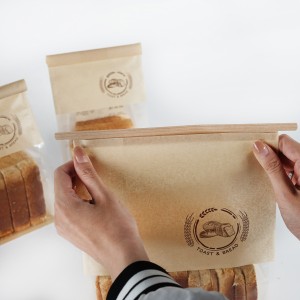Eco Friendly 50gsm Greaseproof Take Away Lunch Food Packaging Brown Kraft Paper Sandwich Bag