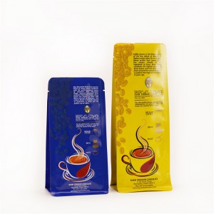 Coffee Bean Square Packaging Coffee Bags Bottom Plastic Bags