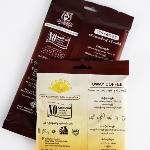 Plastic Aluminum Foil Print Back Seal Coffee Bag Packaging Medible Packs