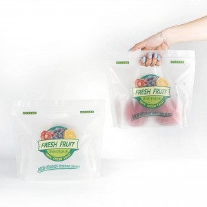 Stand Up Clear Transparent Grape Lemon Apple Tomato Carrot Agriculture Vegetable Fruit Packaging Bag With Hole