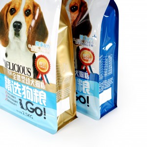 Big Size 2kg 5kg 10kg 15kg Flat Bottom Plastic Foil Resealable Ziplock Pet Food Dog Food Packaging Bag