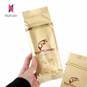 Biodegradable Aluminium Custom Printed Factory Plastic Coffee Beans Bags Coffee Packing Bag With Valve And Zipper