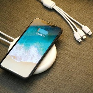 Wireless Charger Portable Power for Mobile Phone Charging with Three Cables