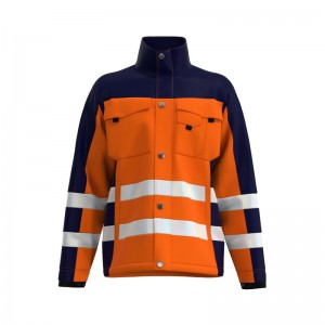 Manufacturing Companies for Work Bibpants For Women - OEM mens Hi-vis safety jacket Hi visiblity working jacket with 3M reflective tape around body and arms – Ellobird