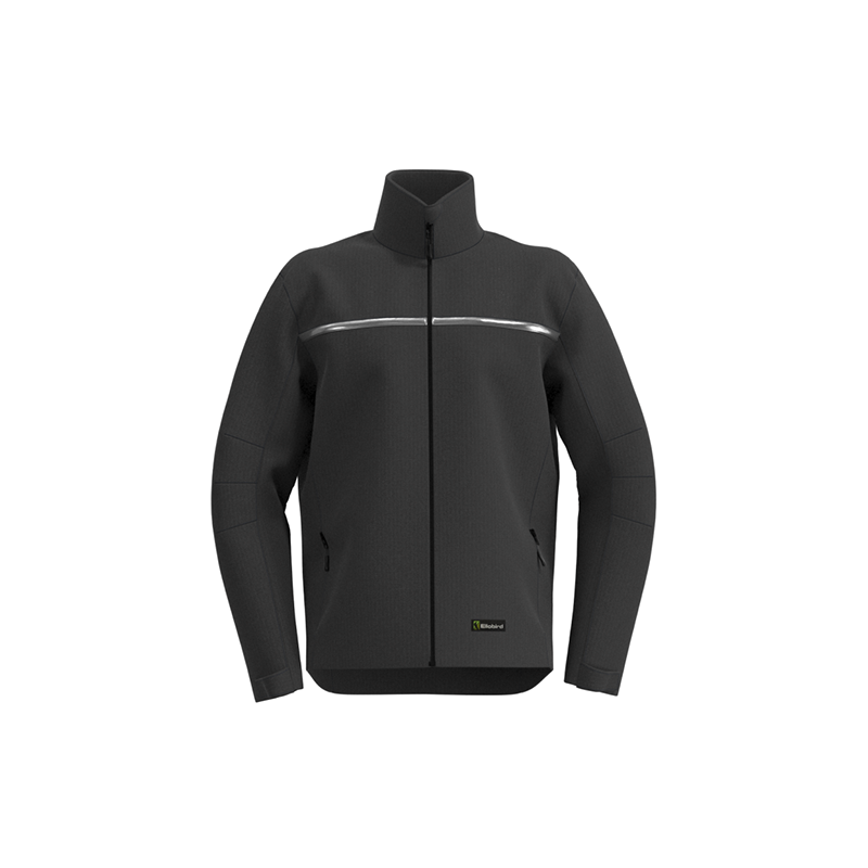 A modern soft shell jacket with reflective tapes for men  (1)