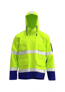 HV work jacket with Reflective tape around body and arms
