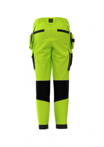 Hi-Vis Trousers With Holster and Kneepad Pockets