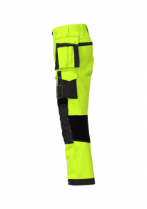Hi-Vis Trousers With Holster and Kneepad Pockets