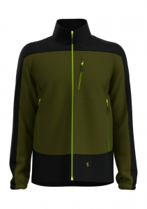 Softshell jacket with contrast color zipper