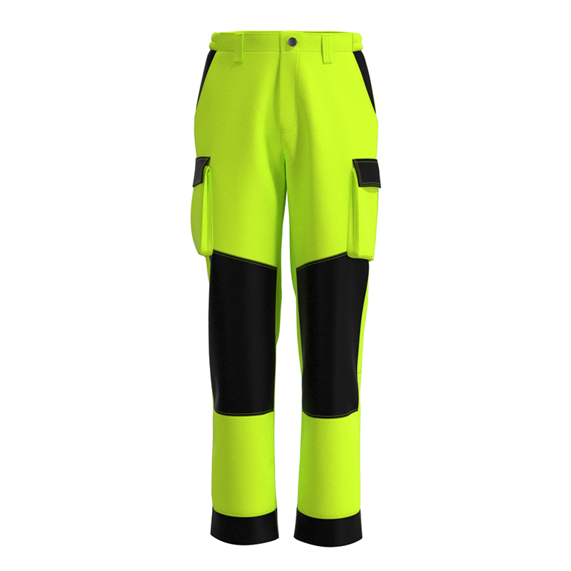 safety working trousers made of fluorescent twill (9)