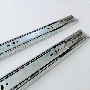 HJ4505 Soft Close Ball Bearing Drawer Runners 3 Section Metal Drawer Guide Rails