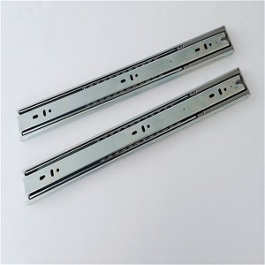 HJ4505 Soft Close Ball Bearing Drawer Runners 3 Section Metal Drawer Guide Riles