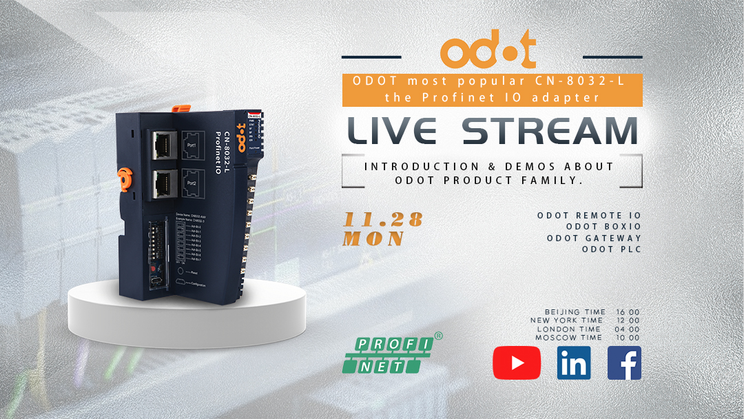 CN-8032-L, Product of the year 2022! Welcome to visit our live stream about ODOT most popular Profinet Coupler.
