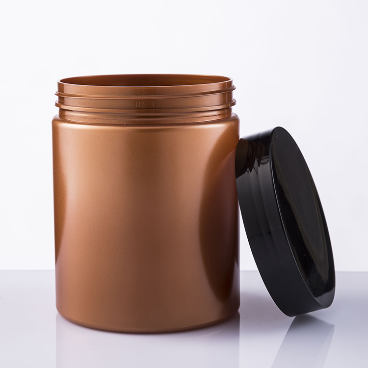 500ml Big size wide mouth jar plastic PET Jar Tub Cream Conditioner Body Scrub Cosmetic Packaging
