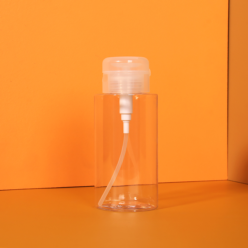 Wholesale 300ml makeup remover press pump toner plastic bottle PET Cosmetic Packaging