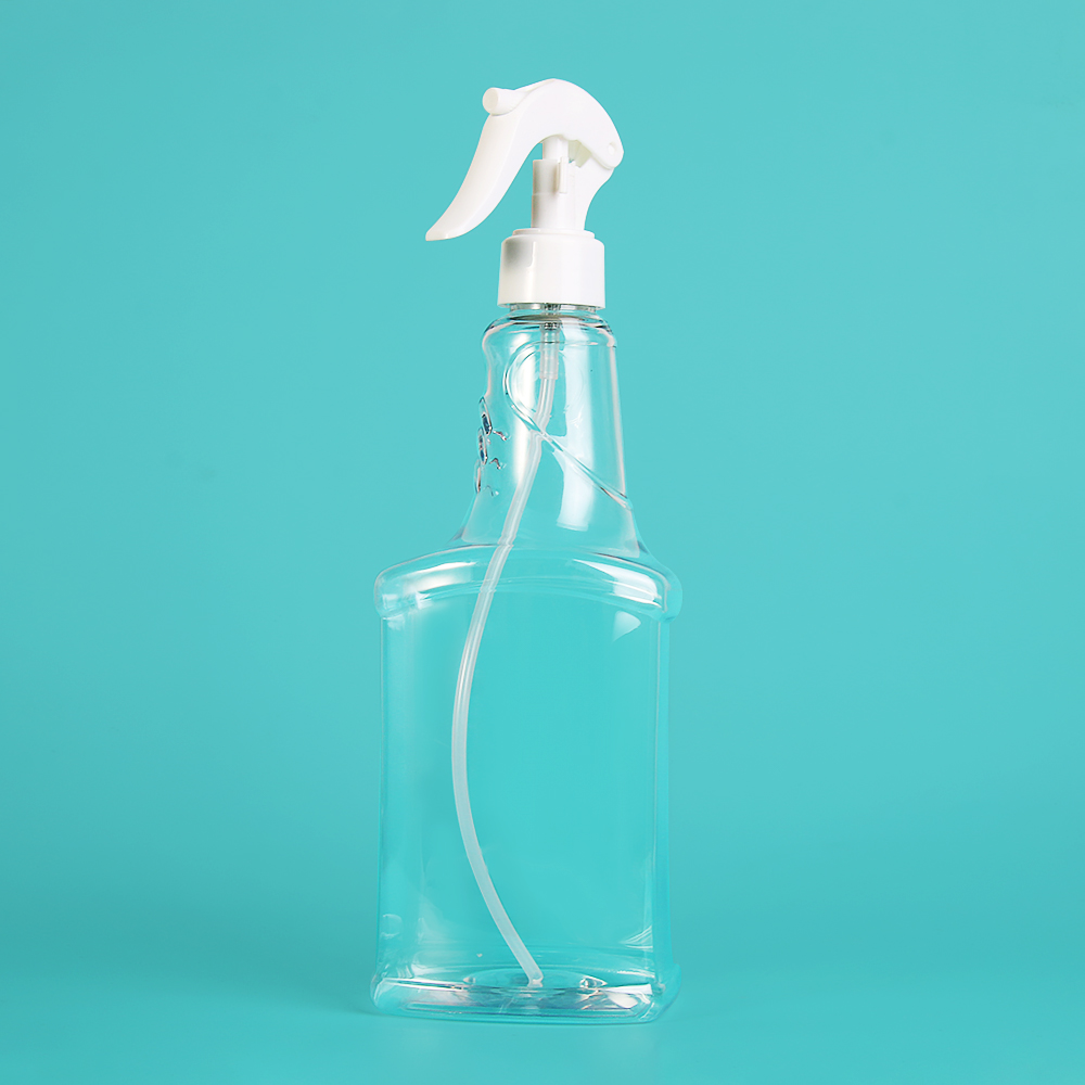 750ml Rectangular PET Bottle Laundry Detergent Trigger Sprayer Bottles Plastic Packaging