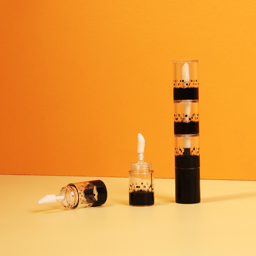 New Design 5 pcs 7.5ml PETG Plastic Cosmetic Transparent Stackable Lip Gloss Set Tubes