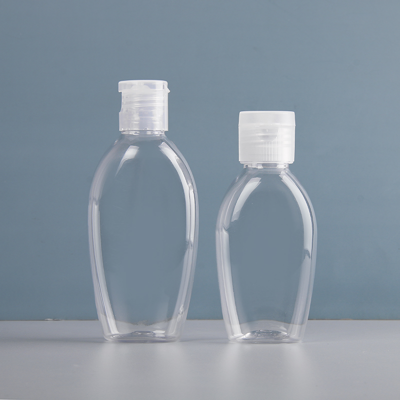 Free Sample 75 ml 100 ml Flat Lotion Toner Plastic Bottle PET Squeeze Bottles Empty Packaging