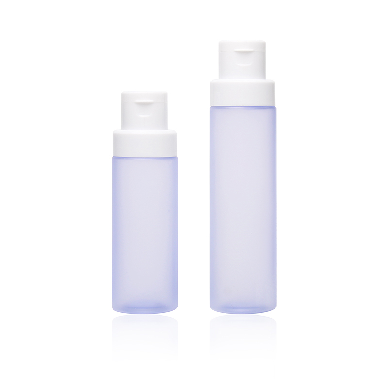 Custom 180ml 250ml toner serum bottles frosted PET bottle with white flip cap for skincare products