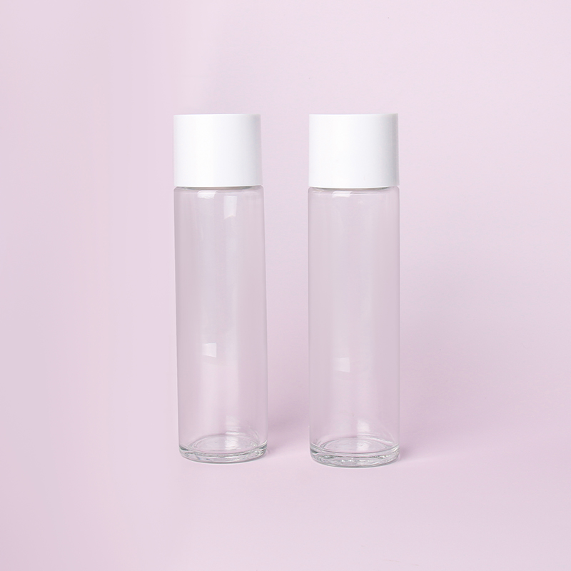 High-end Skincare Cosmetic Facial Toner Glass 120 ml Toner Bottles with Stopper and Screw Top Cap