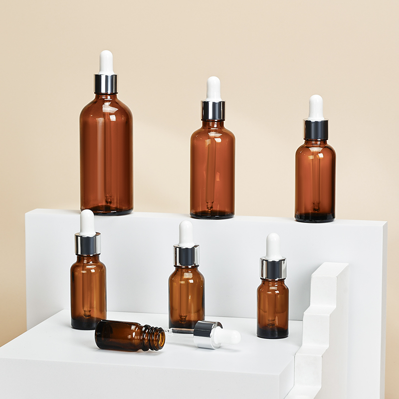 5ml 10ml 15ml 20ml 30ml 50ml 100ml amber glass dropper bottles essential oil serum container