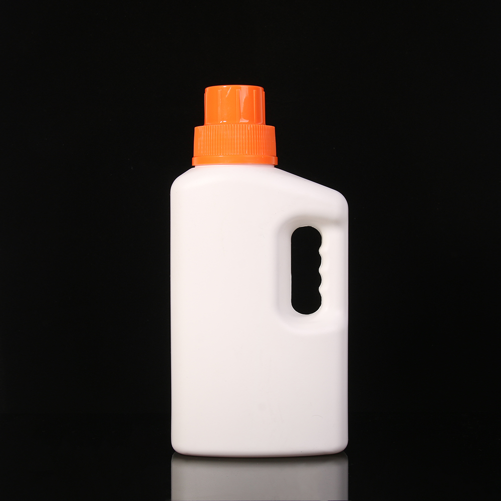 Wholesale 1L Rectangular Empty HDPE Plastic Laundry Detergent Liquid Soap Bottle with Handle