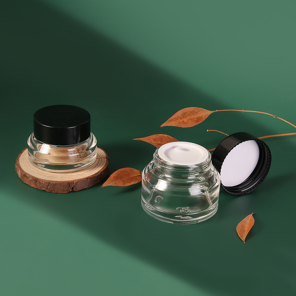 Free Sample 20ml 30ml High Quality Glass Cosmetic Jar for Cream Lip Balm Jars Cosmetic Packaging
