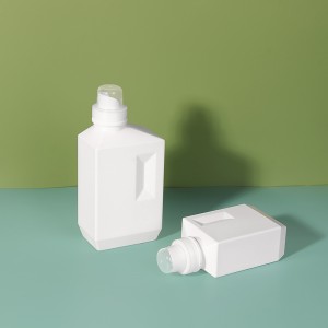 Wholesale High Quality Foam Dispenser Travel Size Manufacturers –  500ml 1000ml White Square Empty HDPE Plastic Laundry Detergent Liquid Bottle – Leishuo
