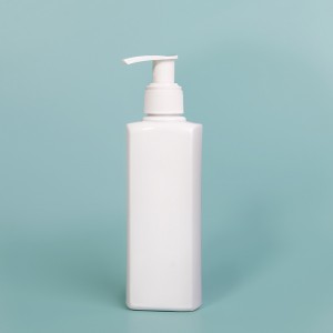 ODM Garden Spray Bottle Manufacturer –  200ml 24/410 Square White Hair Oil Empty Shower Gel Luxury Shampoo – Leishuo