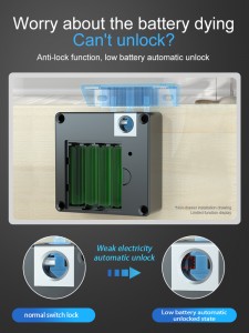 invisible TTlock cabinet locks magnetic eco baby child rfid smart furniture bluetooth proof gun Electric hidden drawer lock
