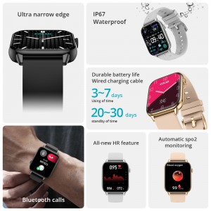 I-C60 Smartwatch 1.9″ Isikrini se-HD I-Bluetooth Calling Heart Rate Sport Smart Watch