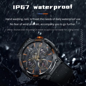 V68 Smartwatch 1.43 ນິ້ວ AMOLED 100+ Sports Mode Compass ໄຟສາຍ Smart Watch