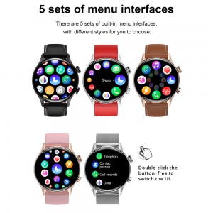 i30 Smartwatch 1.3″ Layar AMOLED Selalu Ditampilkan Jam Tangan Pintar Olahraga Denyut Jantung