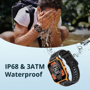 P73 išmanusis laikrodis 1,9 colio ekranas, kviečiantis naudoti lauko IP68 vandeniui atsparų išmanųjį laikrodį