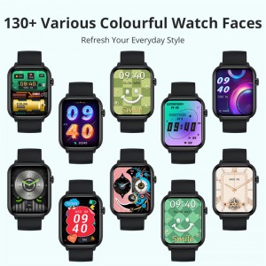 C80 Smartwatch 1.78 inch 368 × 448 AMOLED-skerm Altyd op Display 100+ Sportmodellen Smart Watch