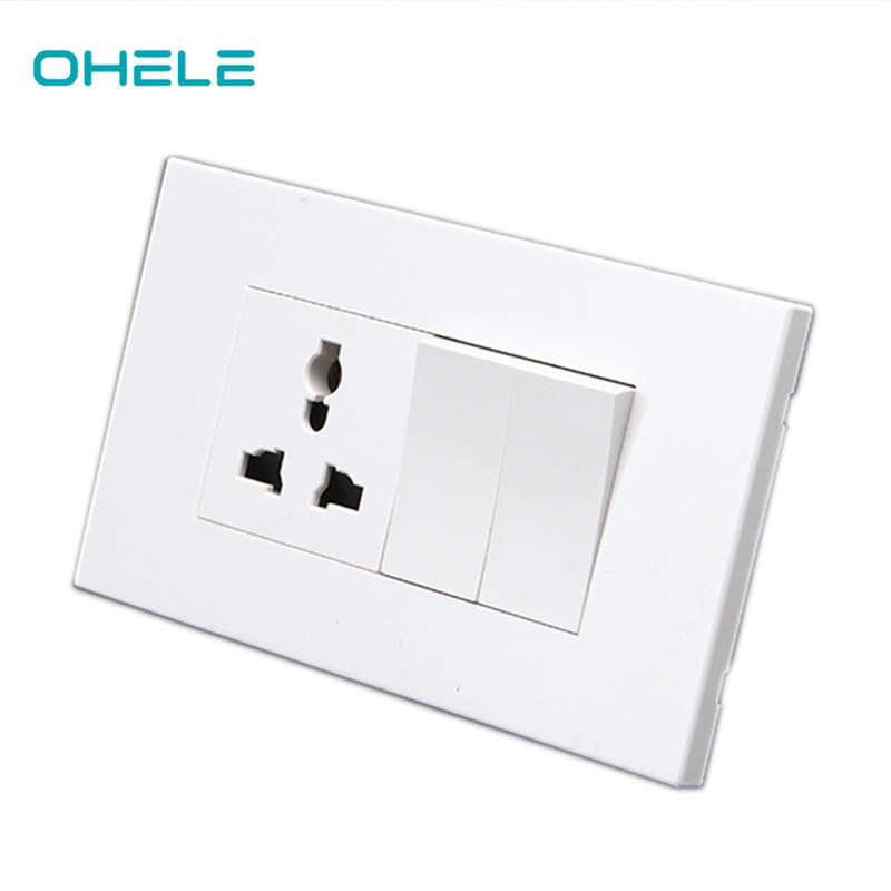China New Product Types Of Electrical Wall Plugs - 1 Gang Multi-function Socket+2 Gang Switch – Ohom