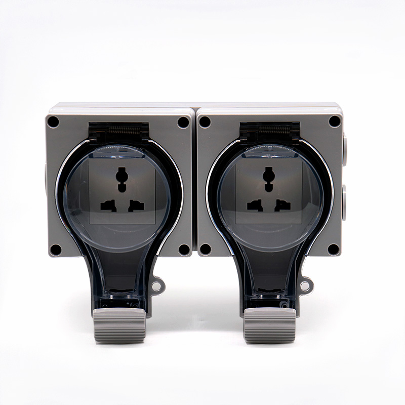 Factory Cheap Hot Waterproof 12v Plug And Socket - 2 Gang Multi-function Socket – Ohom