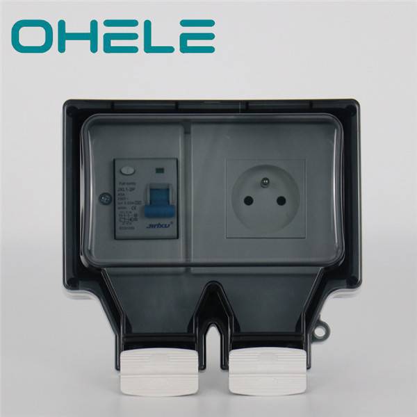 16A French switch socket RCD series 86 type waterproof box 1