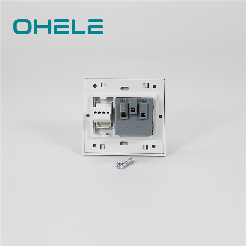 Discount wholesale Wall Plug Outlet - 1 Gang Multi-function Socket+1 Gang Telephone Port – Ohom