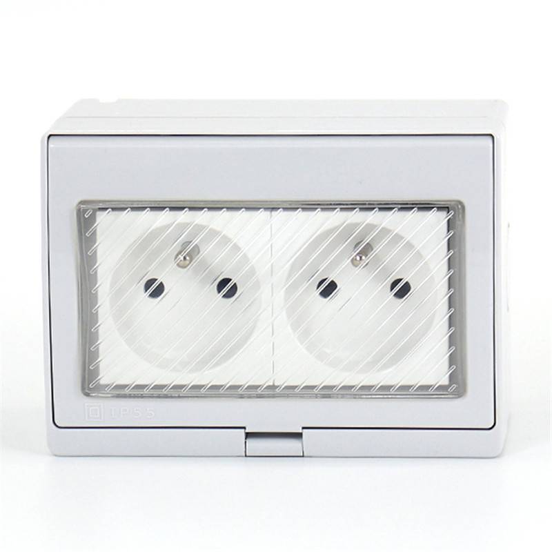 IP55 French style outdoor waterproof wall switch and socket