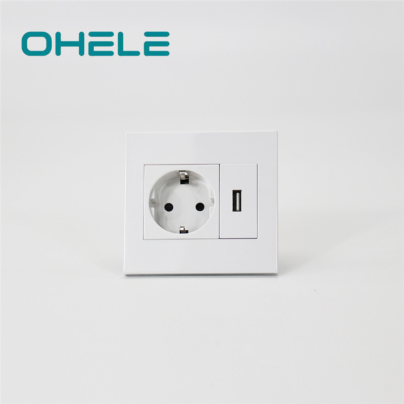 Hot Sale for Multiple Wall Outlet - 1 Gang German(EU) Socket+1 Gang USB – Ohom