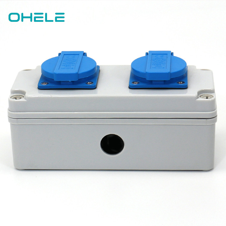 Double Threaded Nipple Electrical Sockets And Switches - 2 Gang German(EU) Socket – Ohom