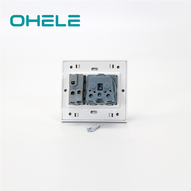 100% Original Factory Wall Socket For Cables - 1 Gang Switch + 1 Gang German(EU) Socket – Ohom