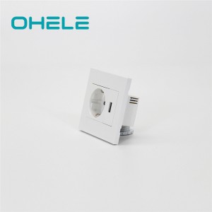 Lowest Price for Multi Plug Wall Socket - 1 Gang German(EU) Socket+1 Gang USB – Ohom