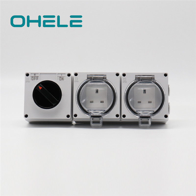 OEM/ODM Manufacturer Usb Electrical Outlet - 1 Gang Switch + 2 Gang UK Socket – Ohom Featured Image
