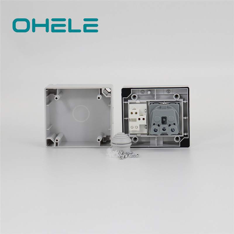 Air Hose Nipple Connector Industrial Switch Socket - 1 Gang Switch + 1 Gang German(EU) Socket – Ohom