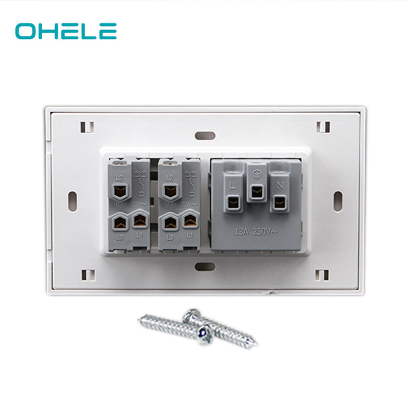 Renewable Design for Standard Wall Outlet - 1 Gang Multi-function Socket+2 Gang Switch – Ohom