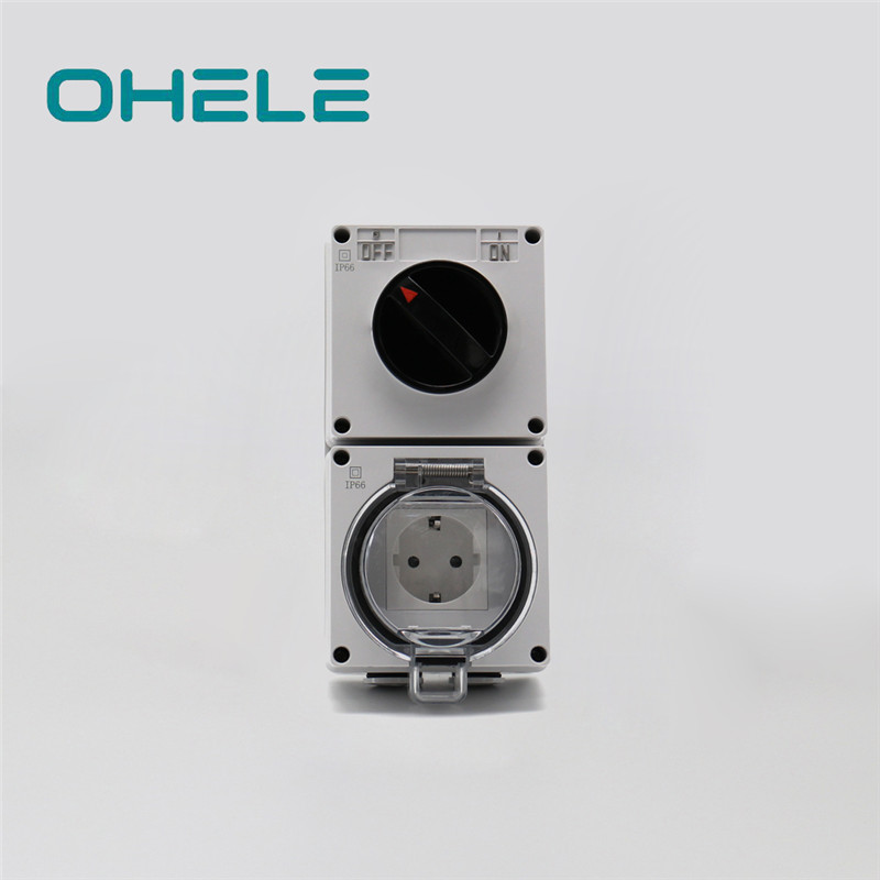 Hydraulic Pipe Nipple Coloured Plug Sockets - 1 Gang Switch + 1 Gang German(EU) Socket – Ohom